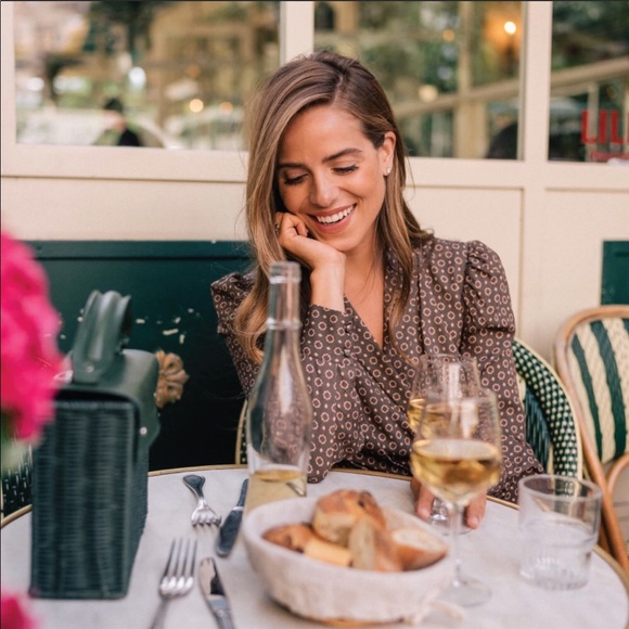 Gal Meets Glam Darcy Shawl Collar Faux Wrap Dress - Picture 2 of 3